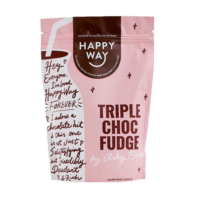 Happy Way Whey Protein Powder - Triple Choc Fudge