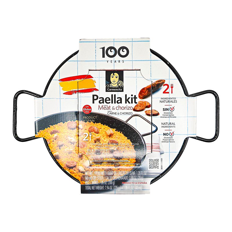 CARMENCITA Chorizo Paella Kit with Enamelled Pan 2 servings