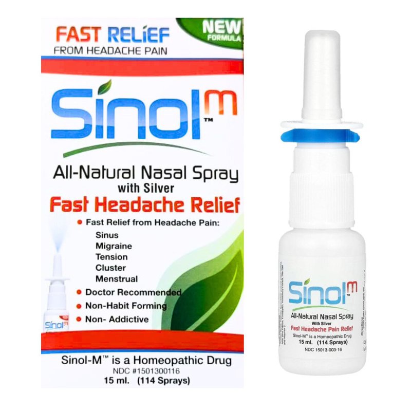 Sinol M Fast Headache Relief All-Natural Spray - Migraine