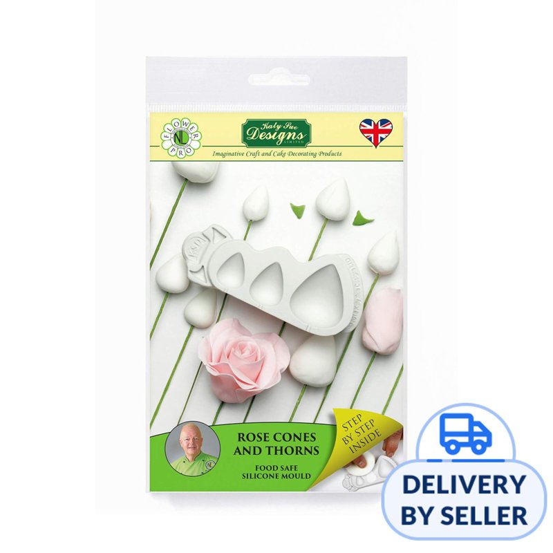 Katy Sue Silicone Mould - Rose Cones and Thorns 1 S