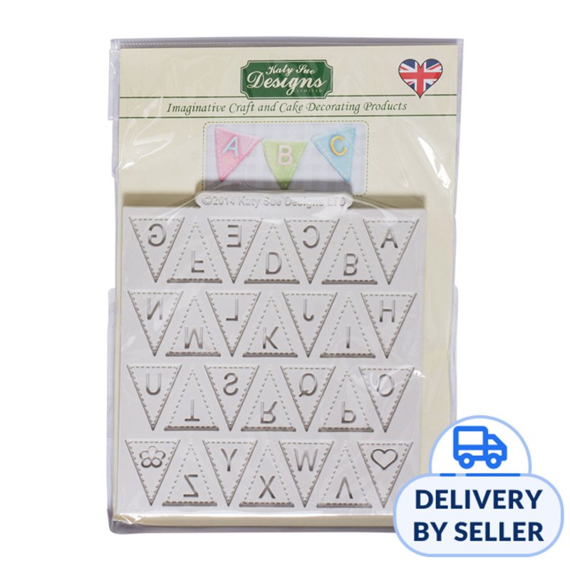 Katy Sue Bunting Alphabet Silicone Mould 1 S
