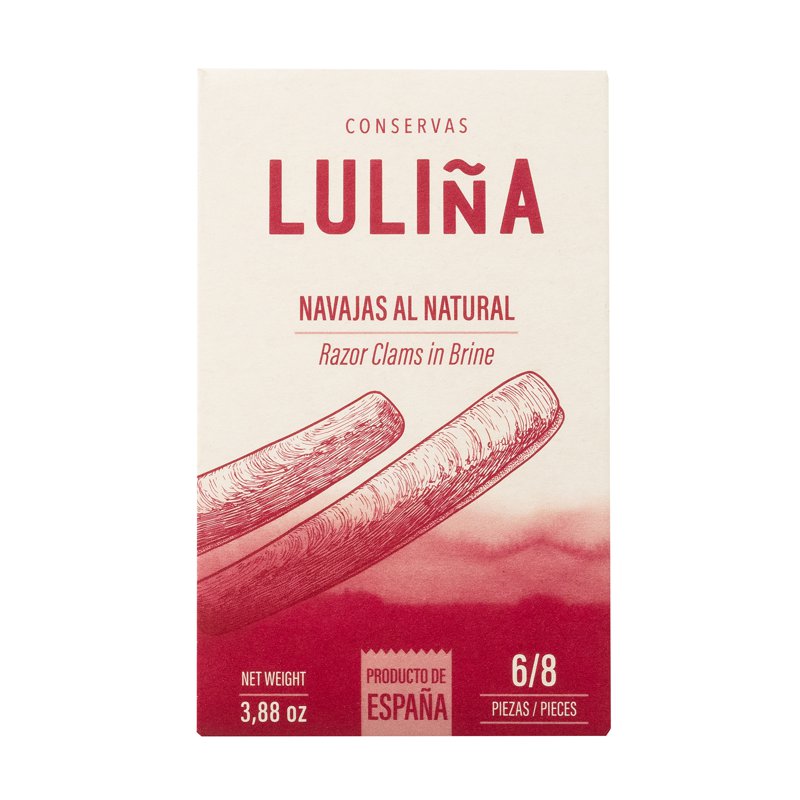 Lulina Razor Clams In Brine - 6 to 8 Pieces 110 G