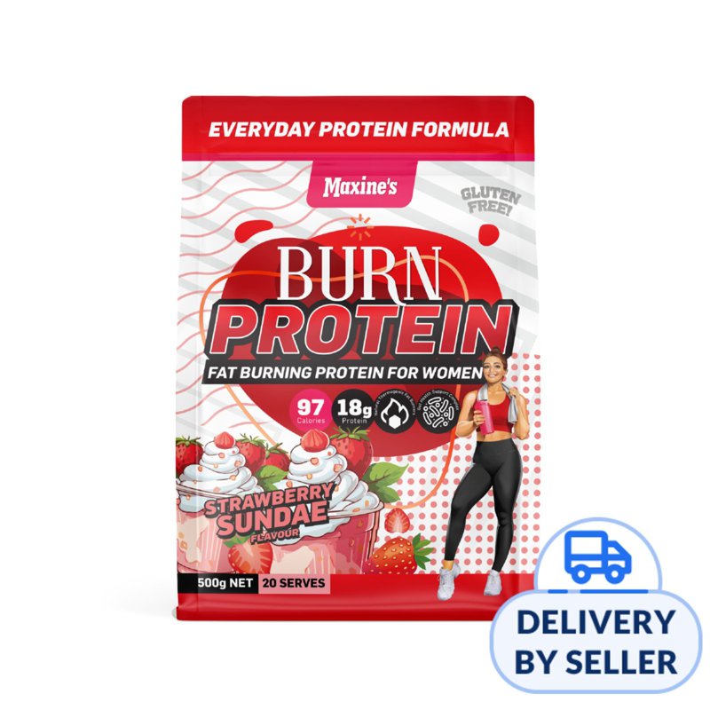 Maxines Maxine's Burn Protein Powder - Strawberry Sundae