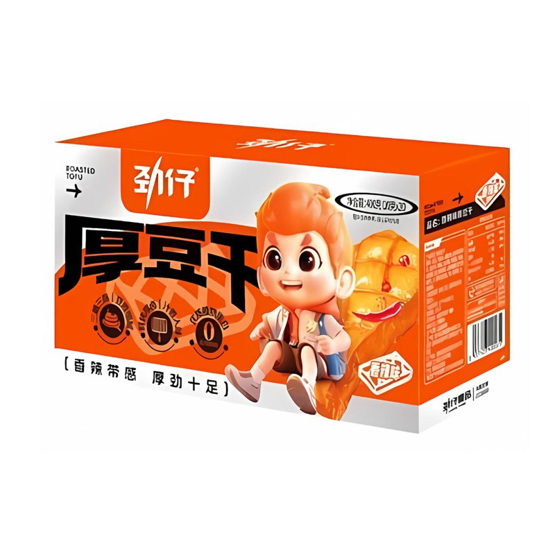 Jin Zai Thick Dried Tofu Snack - Spicy Flavor