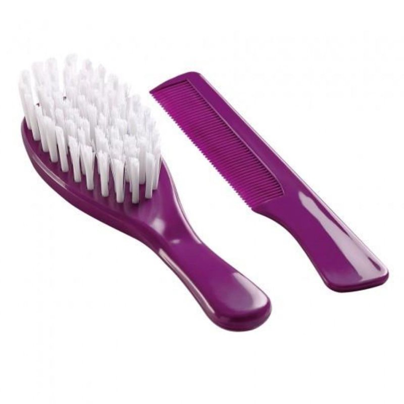 NYZE Soft Baby Hair Brush & Comb Set - Purple