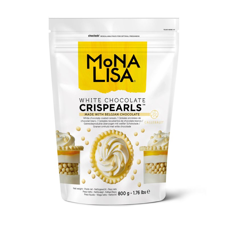 Mona Lisa Crispearls Chocolate - Wihte