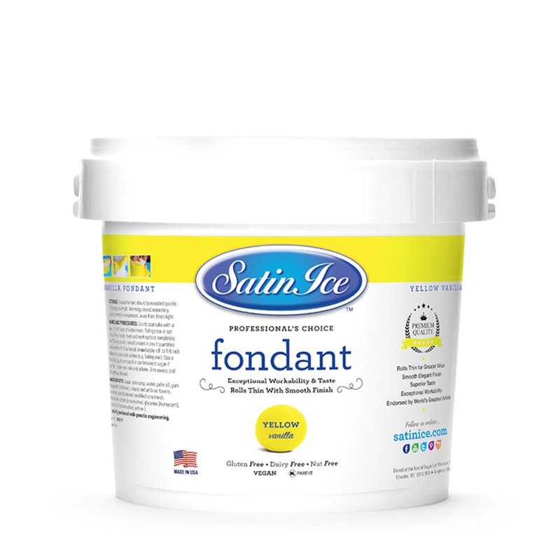 Satin Ice Fondant - Yellow (Vanilla)