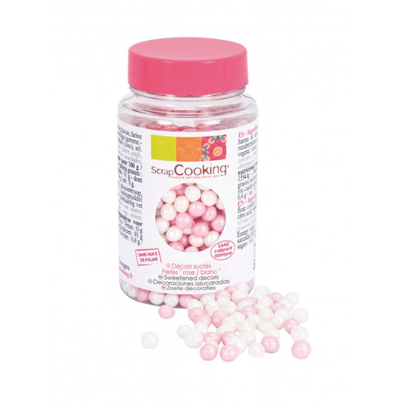 ScrapCooking Sugar Sprinkles - White Pink
