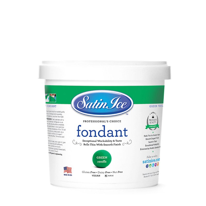 Satin Ice Fondant - Green (Vanilla)
