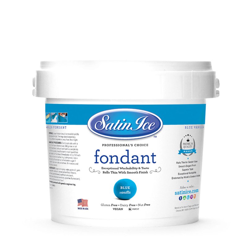 Satin Ice Fondant - Blue (Vanilla)