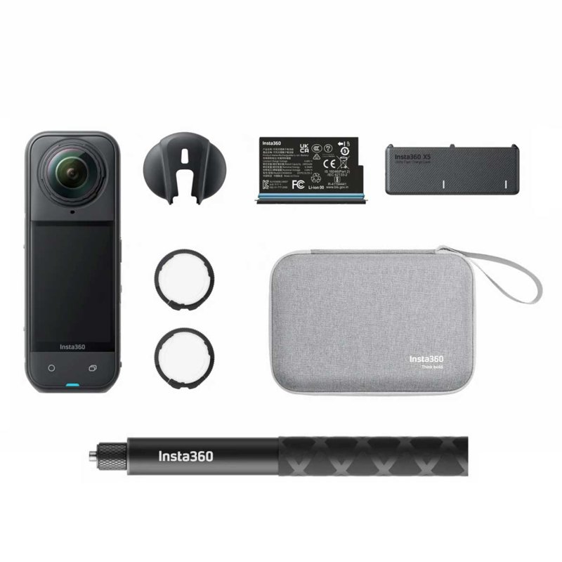 Insta360 ONE X5 8K30fps 360 Action Camera, Essential Bundle 1 S
