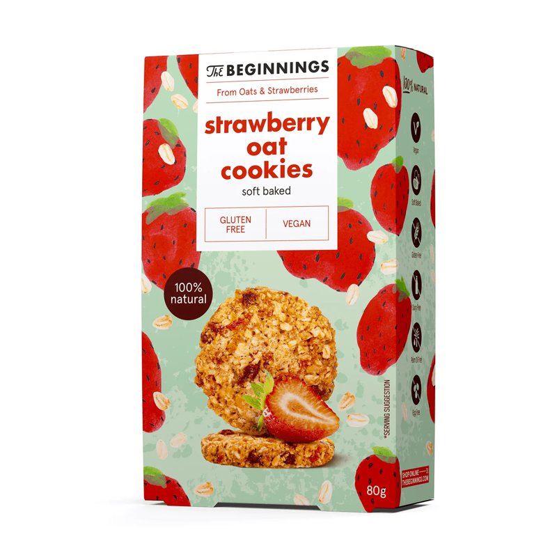 The Beginnings Strawberries Oat Cookies (Soft baked) - Gluten-Free