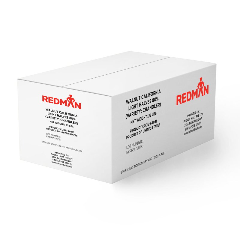 REDMAN California Walnut - Light Halves (80%)