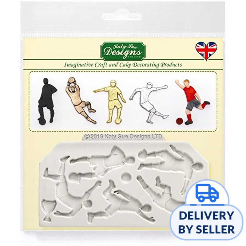 Katy Sue Silicone Mould - Football Silhouettes 1 S