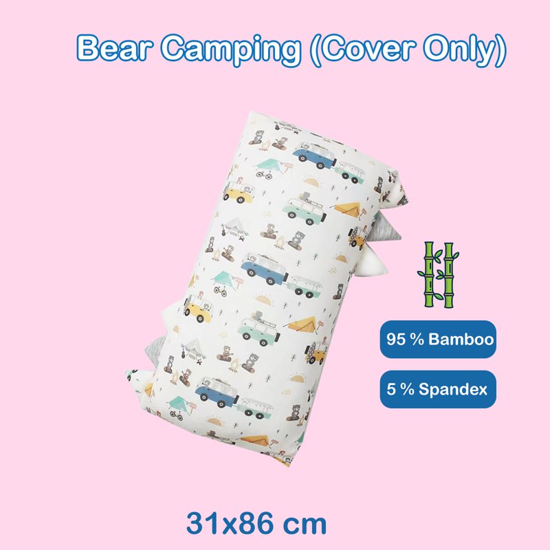 HOMIE Bamboo Pillow Cover -Bear Camping XL 1 S