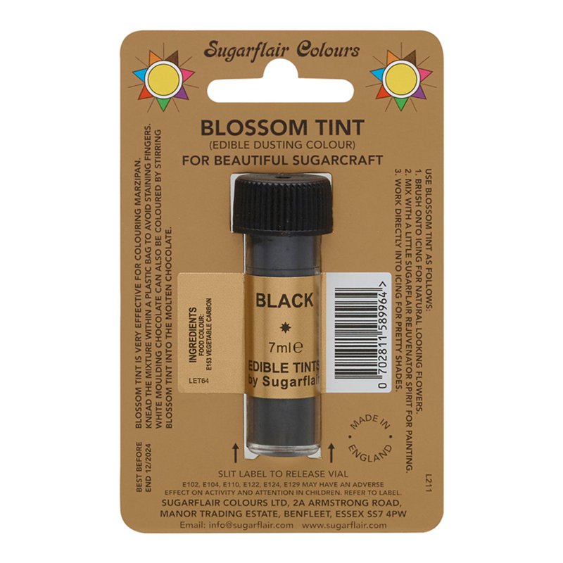 Sugarflair Blossom Tint (Edible Dusting Colour) - Black