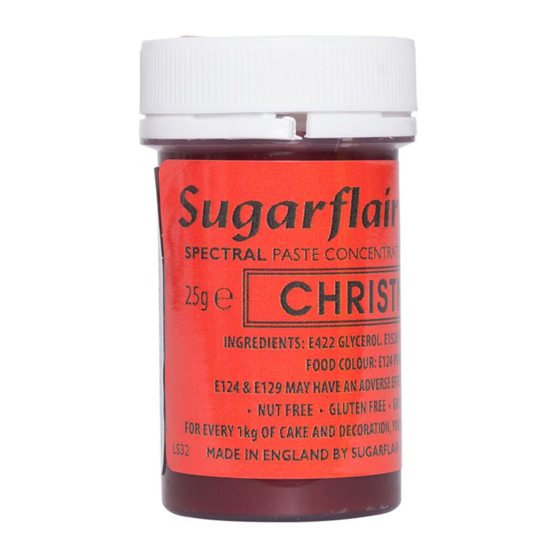 Sugarflair Spectral Paste Colour - Christmas Red