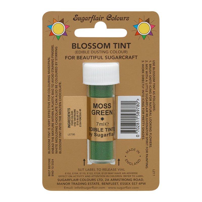 Sugarflair Blossom Tint (Edible Dusting Colour) - Moss Green