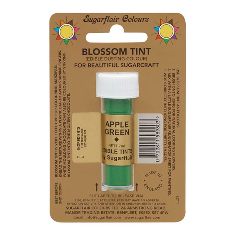 Sugarflair Blossom Tint (Edible Dusting Colour) - Apple Green