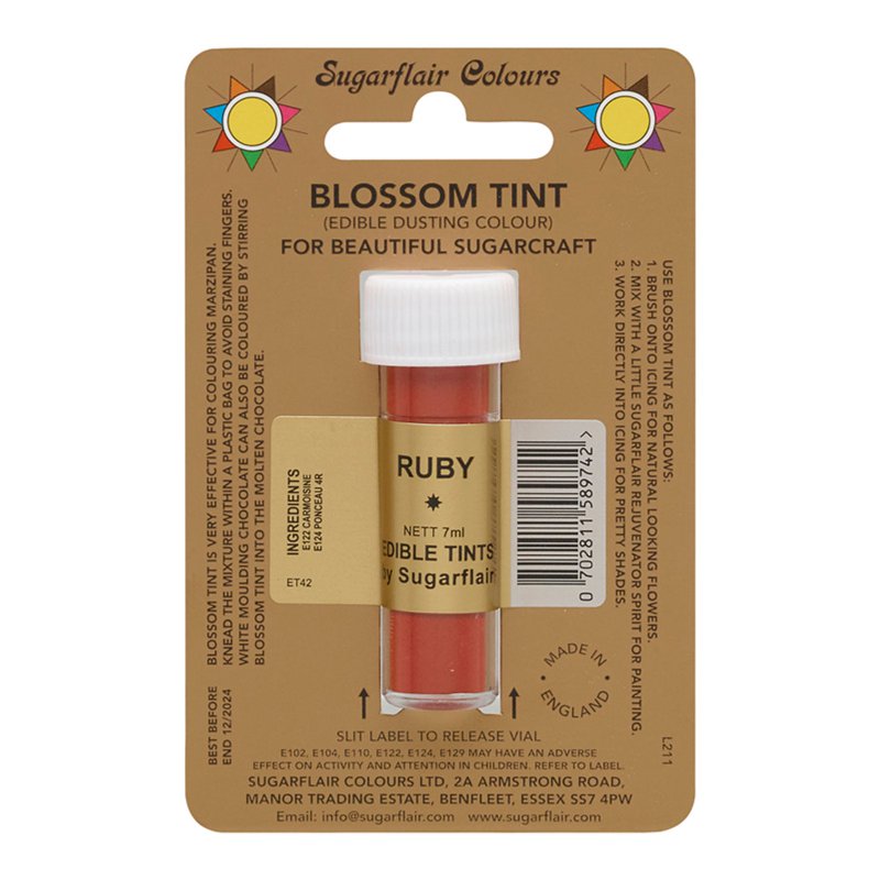 Sugarflair Blossom Tint (Edible Dusting Colour) - Ruby