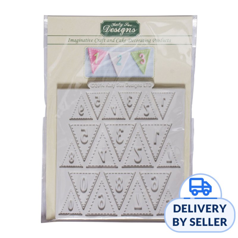 Katy Sue Silicone Mould - Bunting Number 1 S
