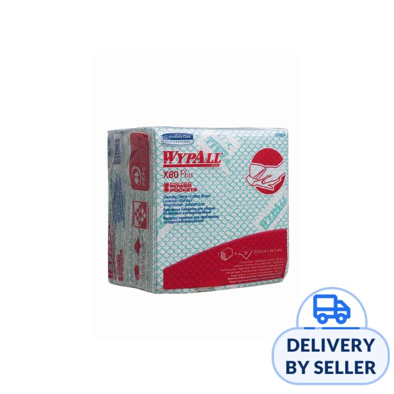 WypAll X80 Plus Power Pockets Cleaning Cloths - Green 30 S