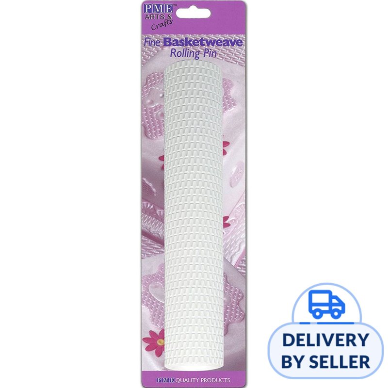 PME Rolling Pin - Fine Basketweave (10 x 2")