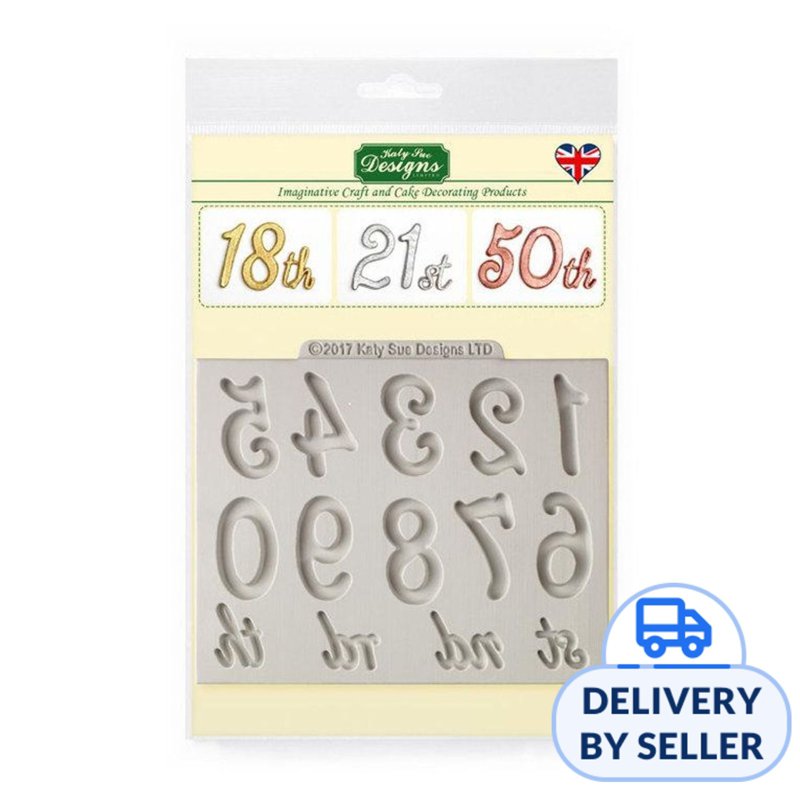 Katy Sue Silicone Mould - Large Numbers 1 S