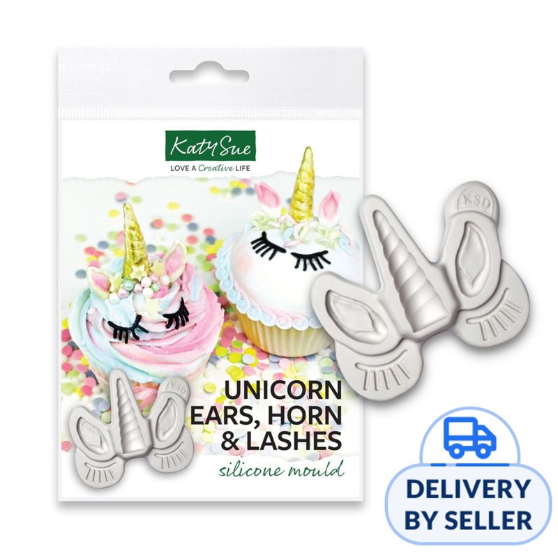 Katy Sue Silicone Mould - Unicorn Ears, Horn & Lashes 1 S