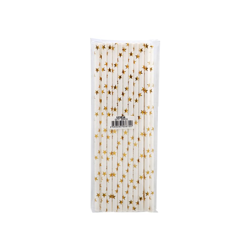 RedMan Paper Straw - Gold Star 20 S