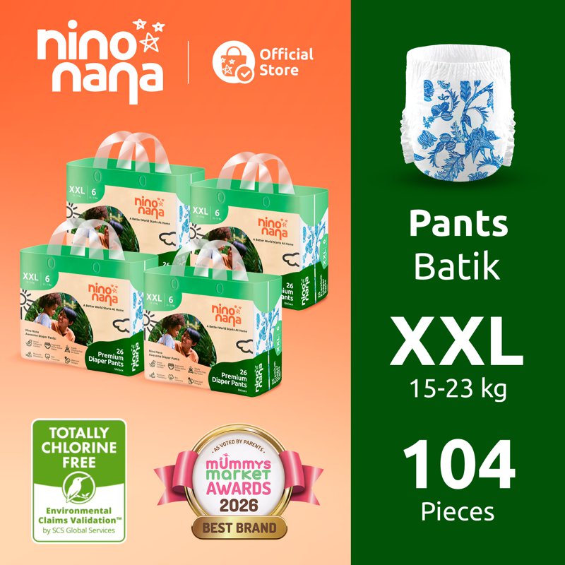 Nino Nana MegaCase Diaper Pants - Batik Xxl (15- ) 4 x