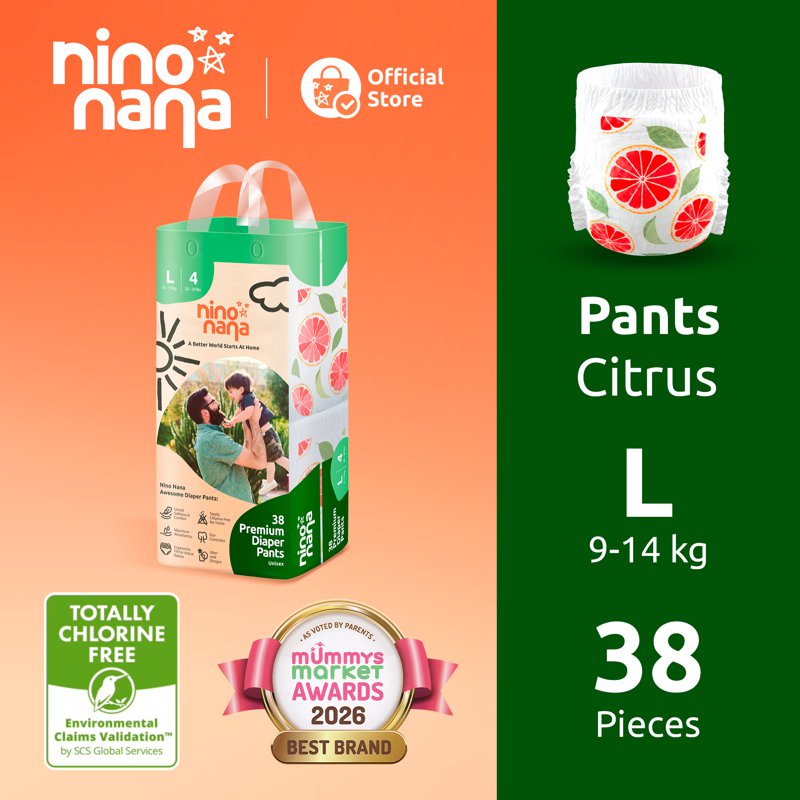 Nino Nana Diaper Pants - Citrus L (9- )