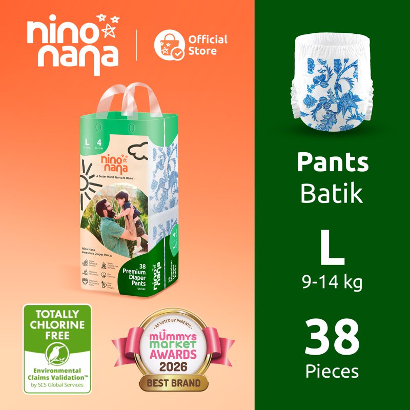 Nino Nana Diaper Pants - Batik L (9- )