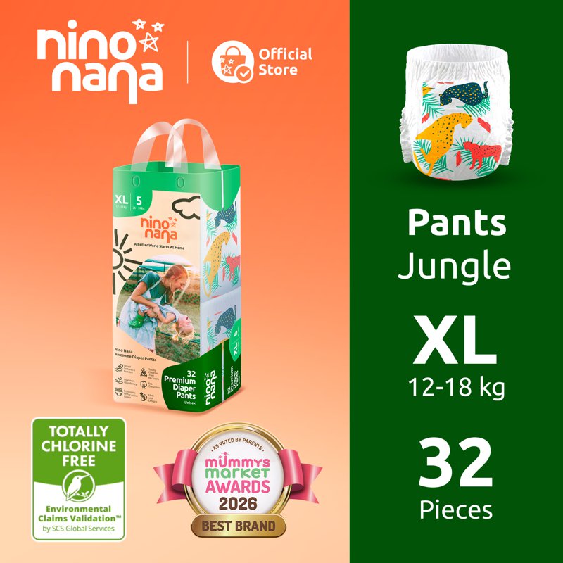 Nino Nana Diaper Pants - Jungle XL (12- )