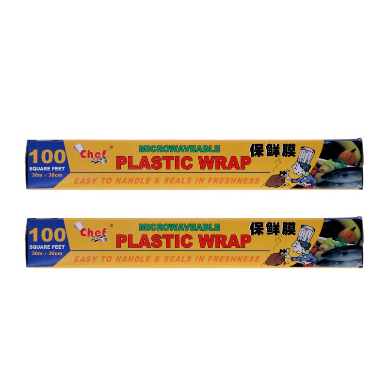 Chef Microwavable Plastic Wrap (100-feet) 2 S