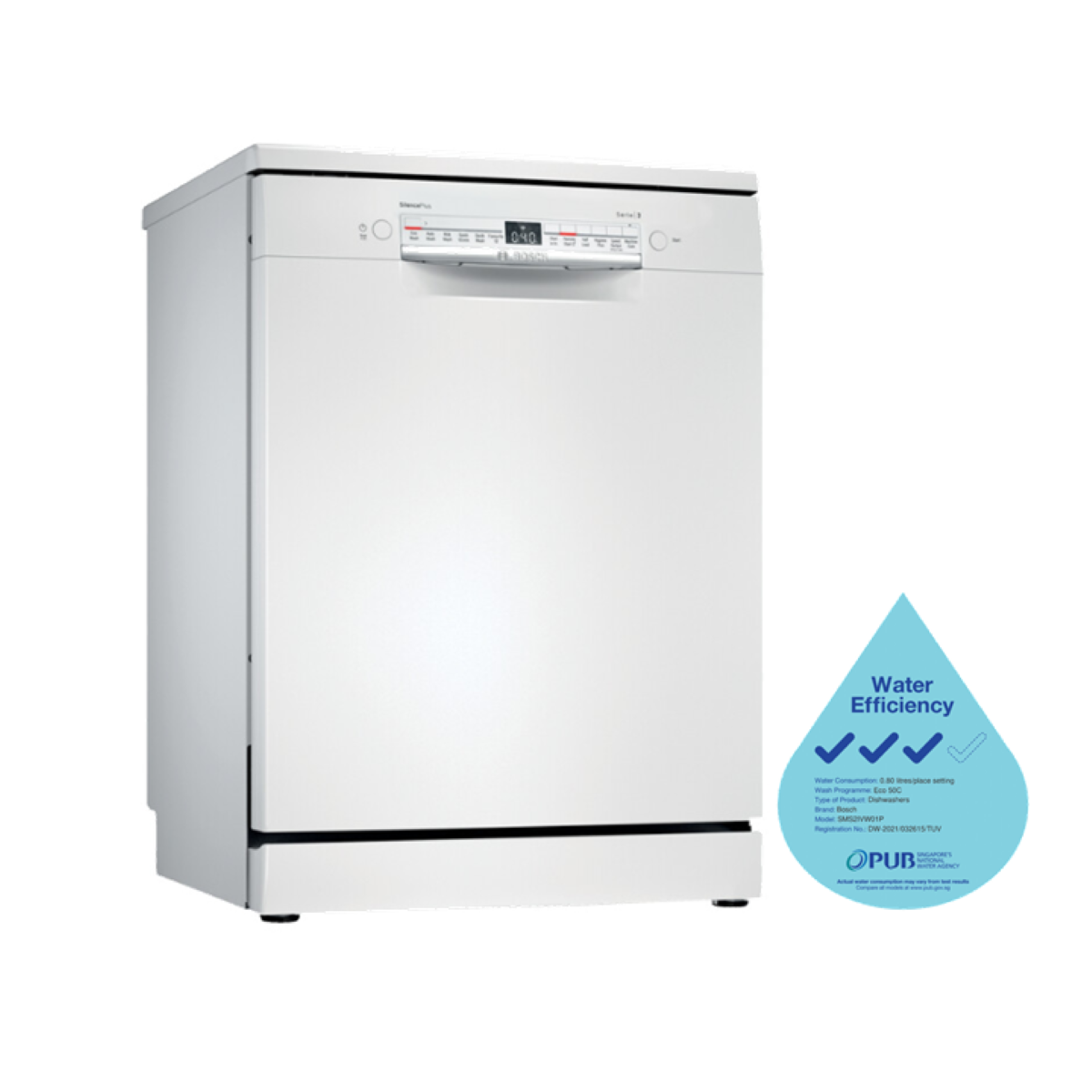 Bosch Dishwasher Freestanding 60cm - White (SMS2IVW01P) 1 S