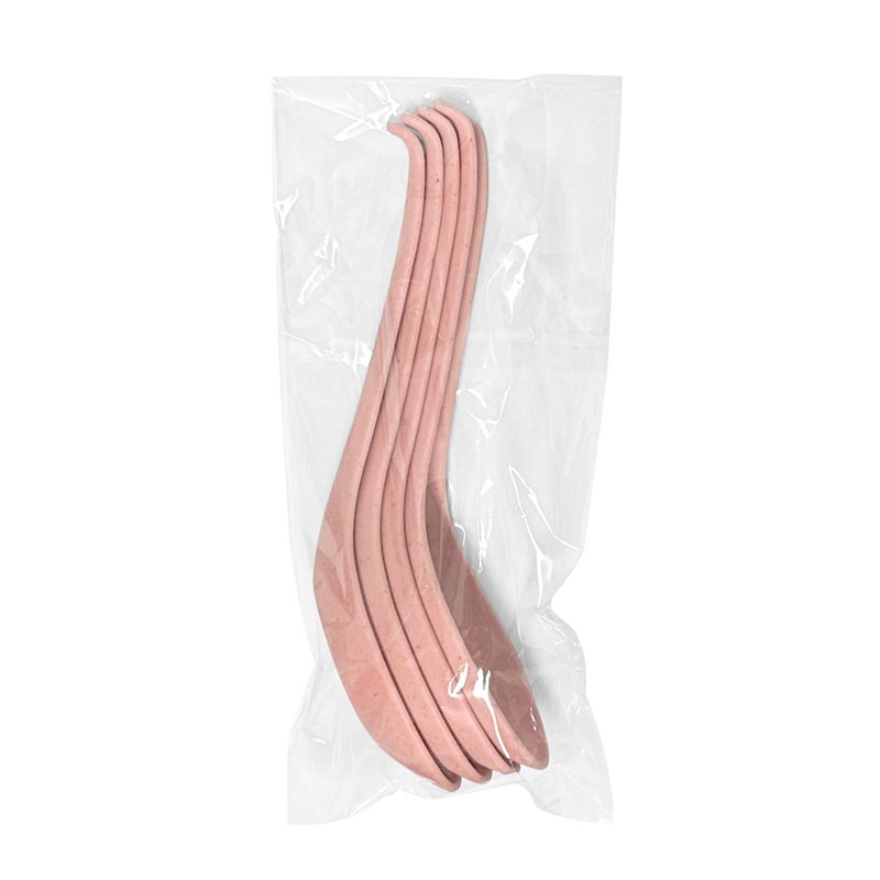 Wheat Straw Chinese Spoon - Pink 4 S