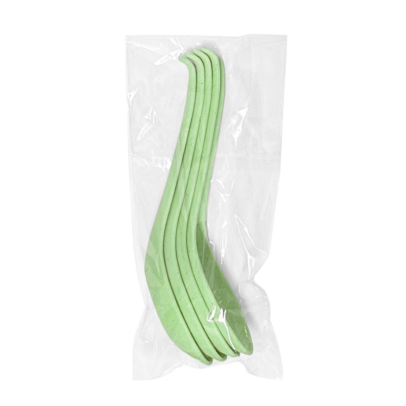 Wheat Straw Chinese Spoon - Green 4 S