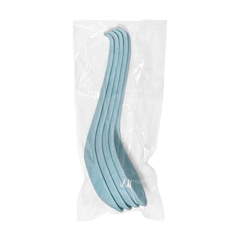 Wheat Straw Chinese Spoon - Blue 4 S