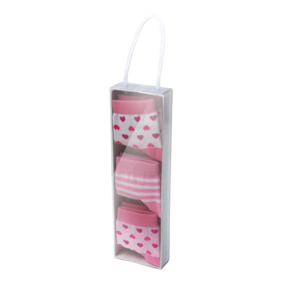 Baby Socks Box 6-12m - Pink Hearts 1 S