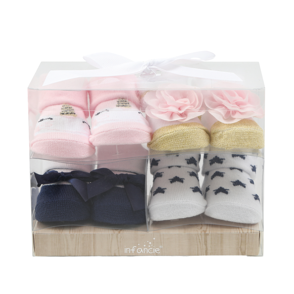 Baby Socks 0-6m Gift Box - Unicorn & Stars 1 S
