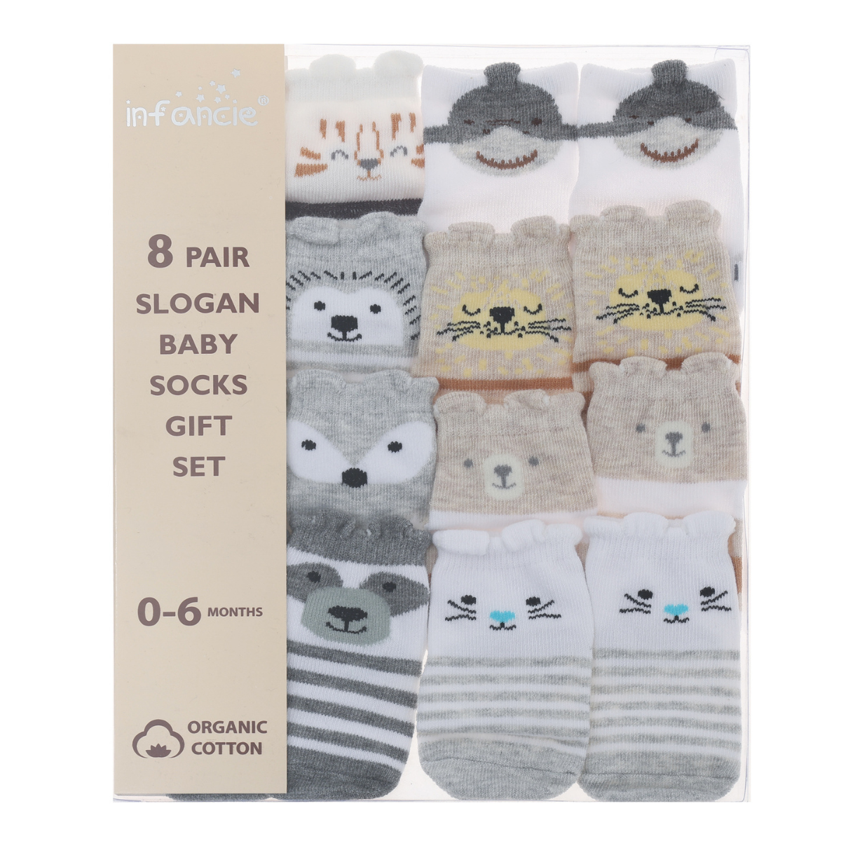Anti-Slip Baby Socks 0-6m Set - Cute Animals 1 S