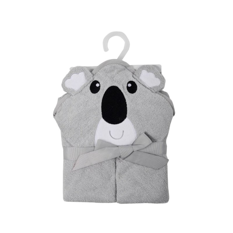Mother's Choice Cotton Baby 3D Hooded Towel - Grey Bear