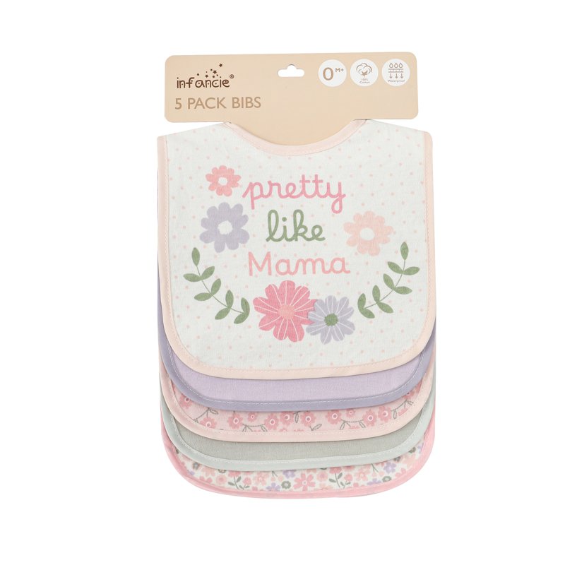Cotton Drooler Bibs Set - Pretty Like Mama