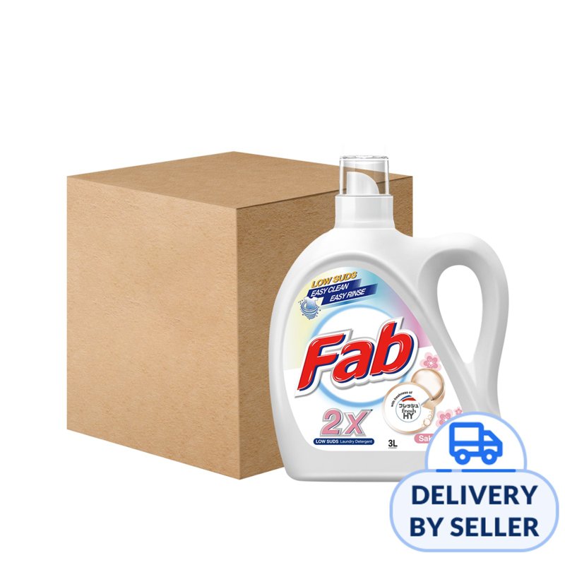 FAB [Carton] FAB 2X Low Suds Laundry Detergent - Sakura