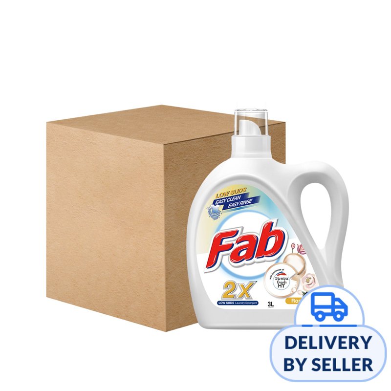 FAB [Carton] FAB 2X Low Suds Laundry Detergent - Rose