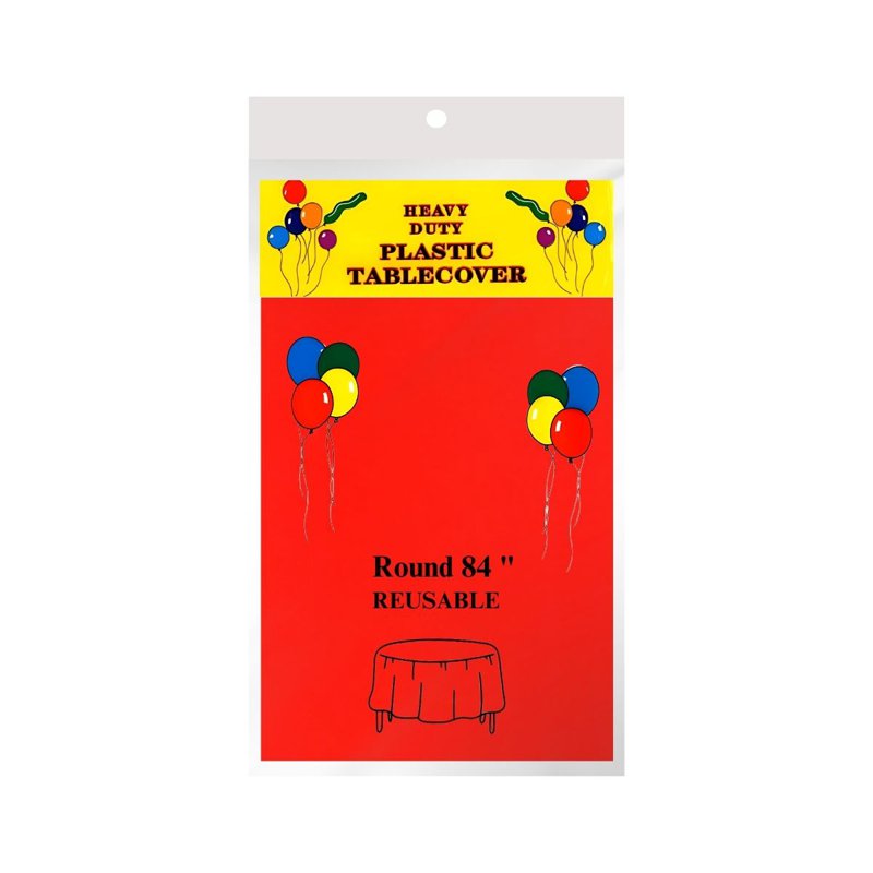 Disposable Round Tablecloth - Red 1 S