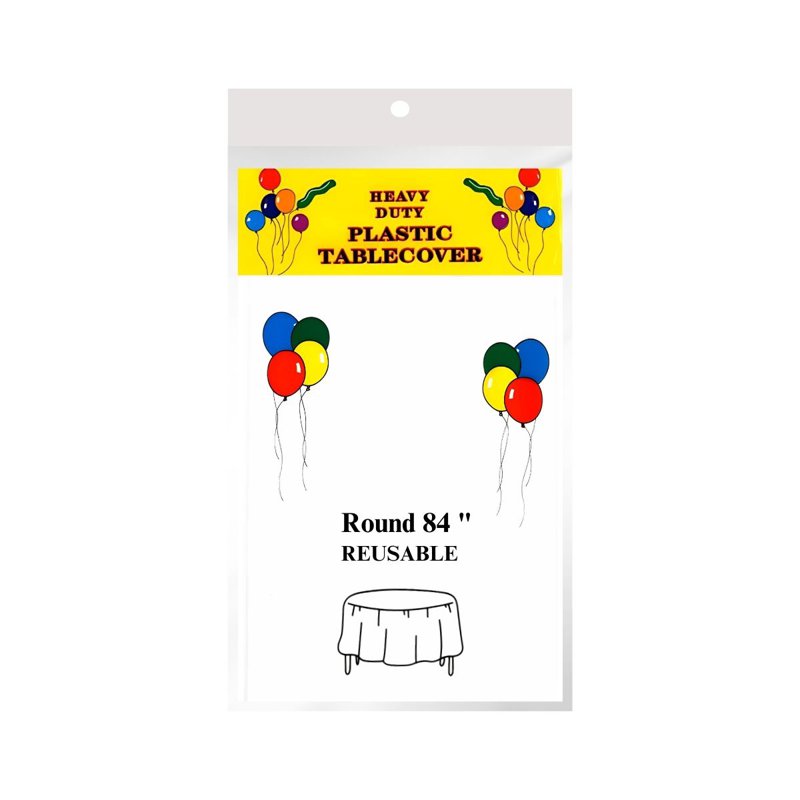 Disposable Round Tablecloth - White 1 S