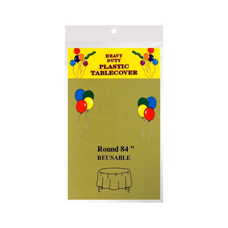 Disposable Round Tablecloth - Gold 1 S