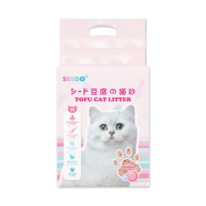 Seedo Tofu Cat Litter (Bubble Gum)